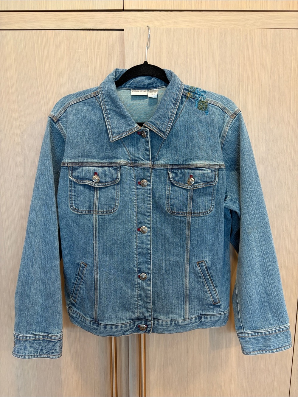 Chico's Light Blue Denim Jean Jacket